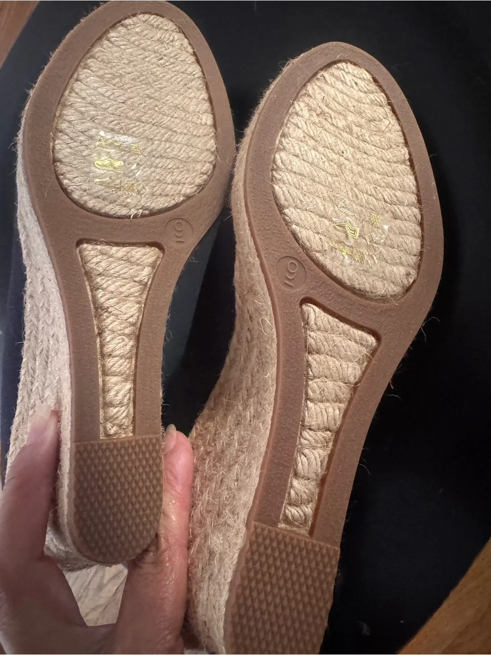 J.Crew Classic Navy Espadrille Wedges  - Women's